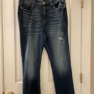 Judy Blue brand jeans. Worn twice. Some distressing. Size 16w. Straight fit.
